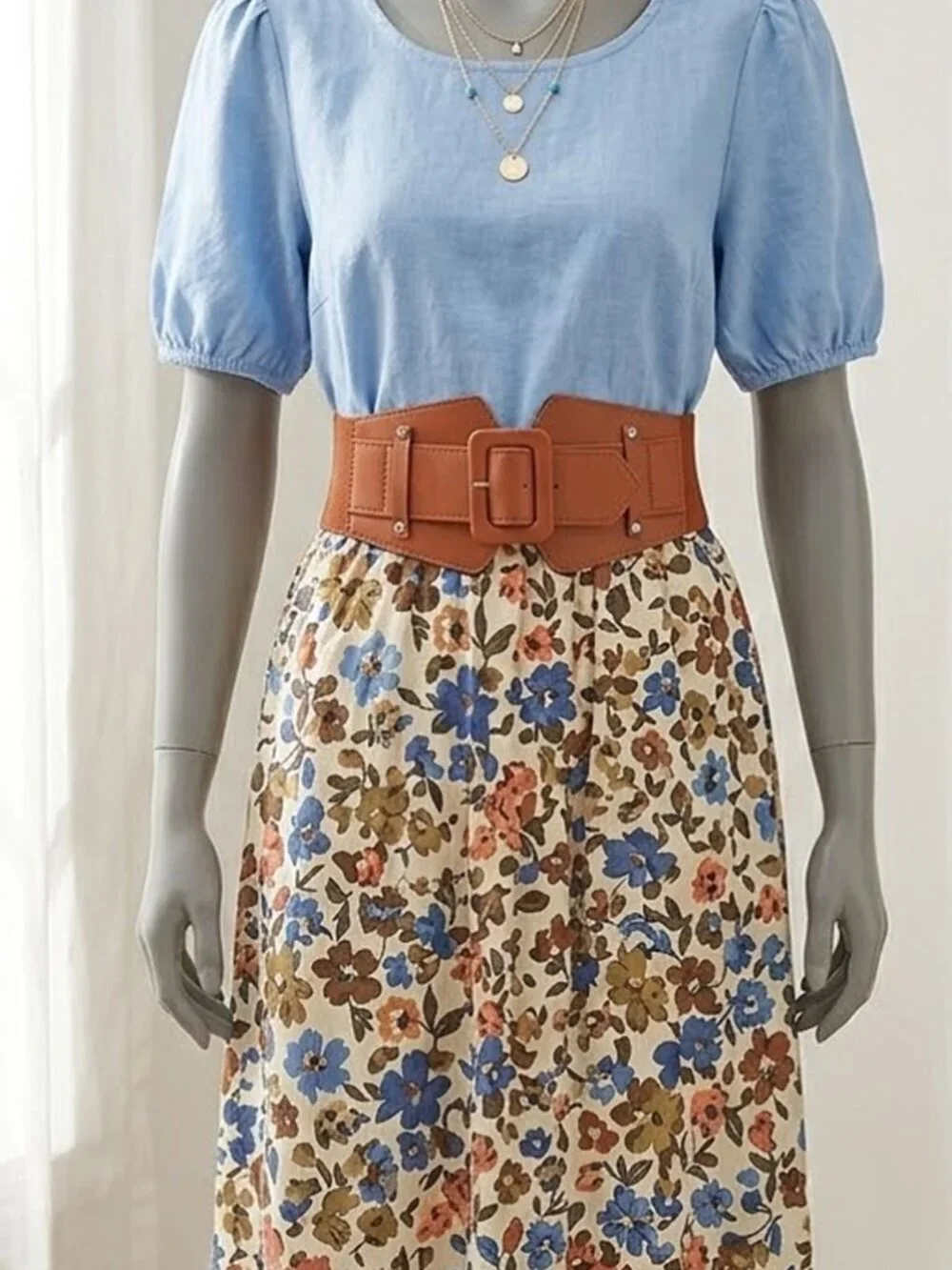 Ladies Stretch Belt - Brown